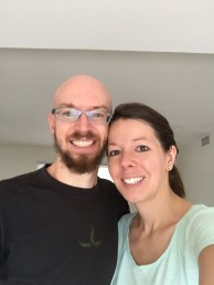 Our last picture in our (clean, empty) apartment! 